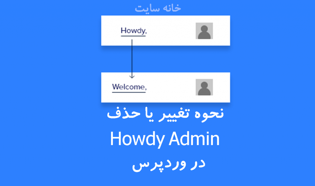 نحوه تغییر howdy admin در وردپرس